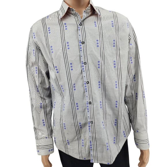 Robert Graham Cotton/Silk Accent Button-Up Shirt, Men's Large - Picture 12 of 12